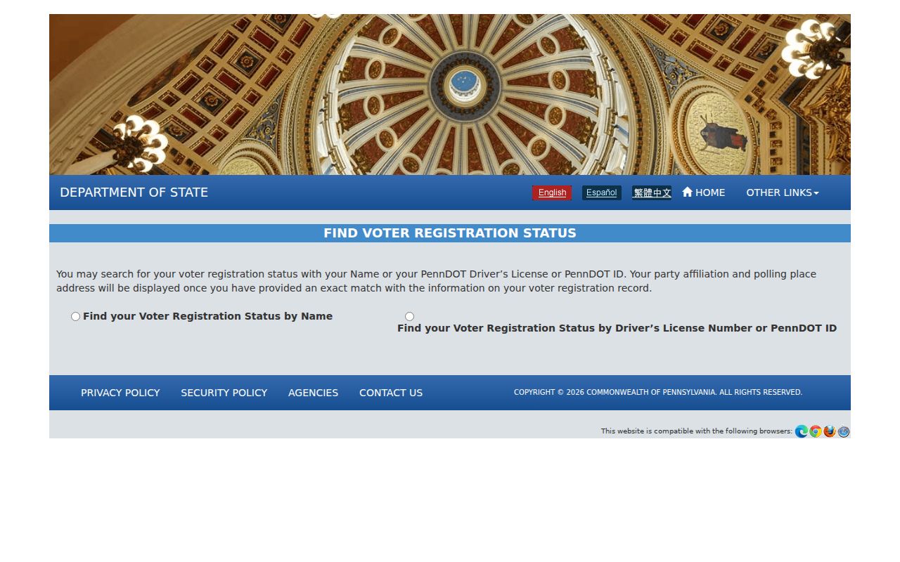 Penn Township residents directory official Pennsylvania voter status page
