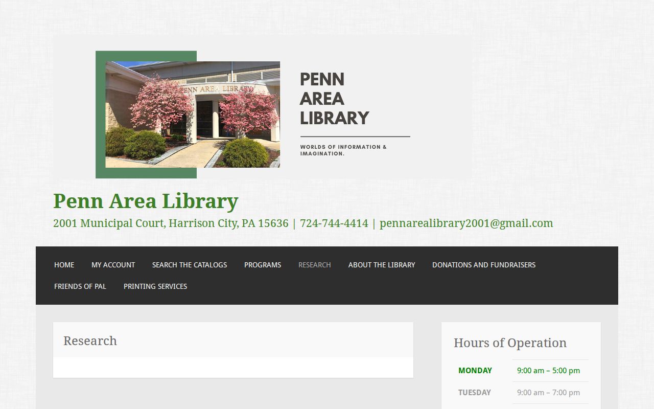 Penn Township city directory research through Penn Area Library